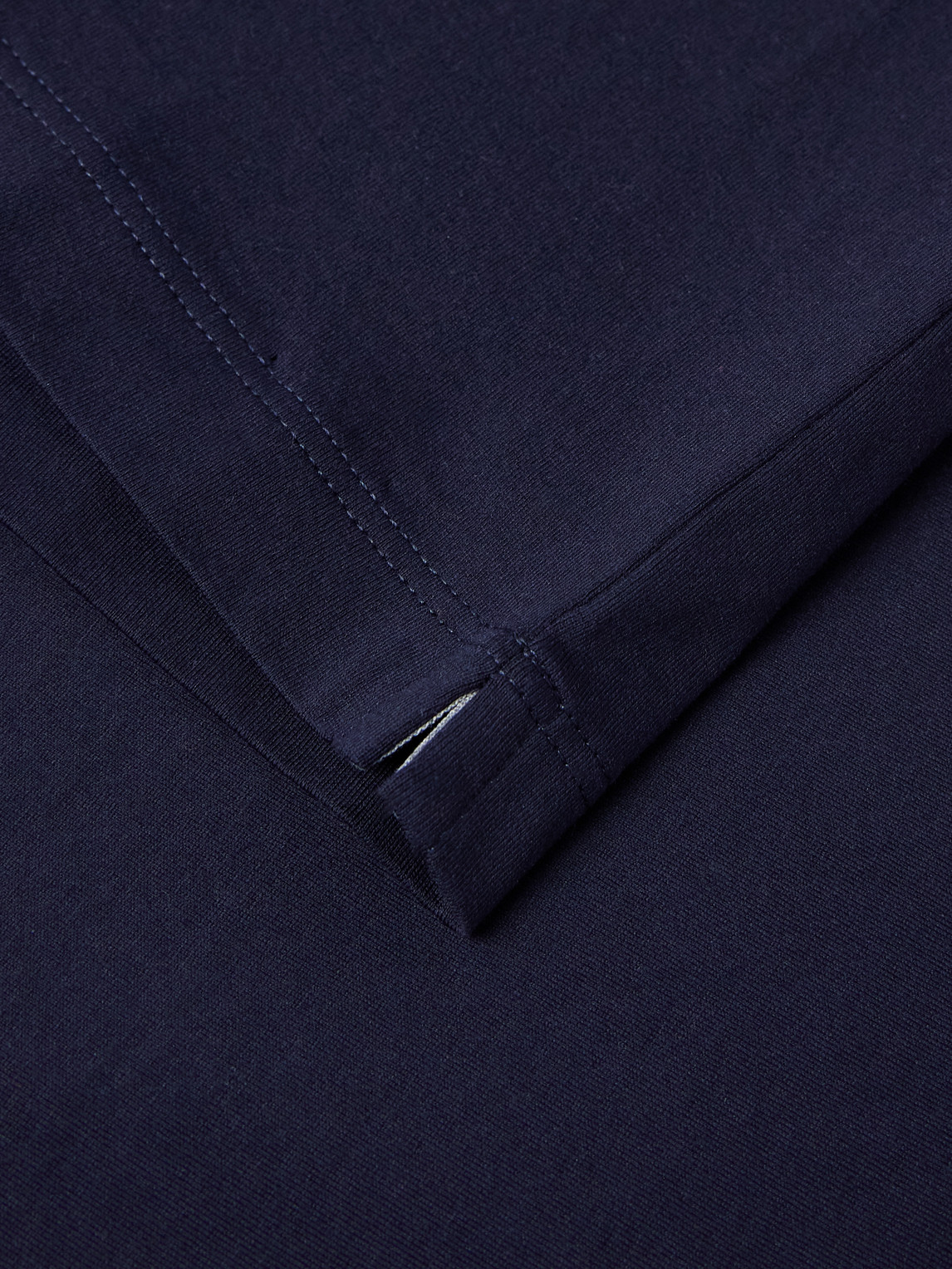 Brunello Cucinelli Piped Cotton-jersey T-shirt In Blue