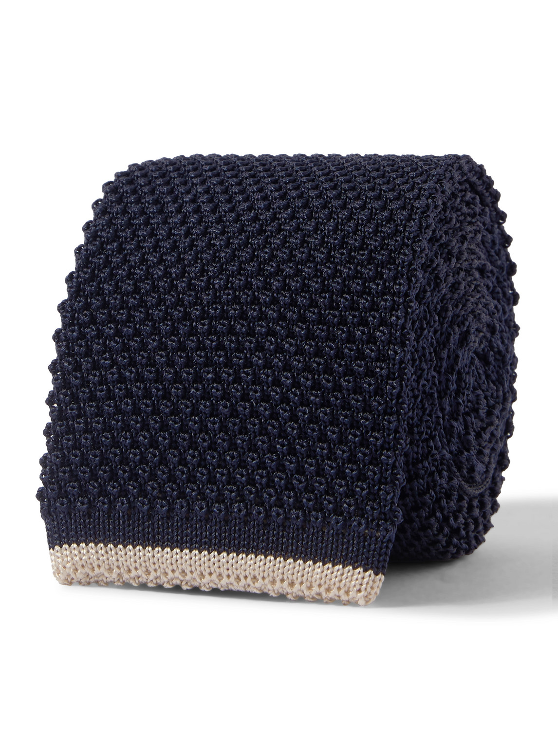 Brunello Cucinelli 6cm Knitted Silk Tie In Blue