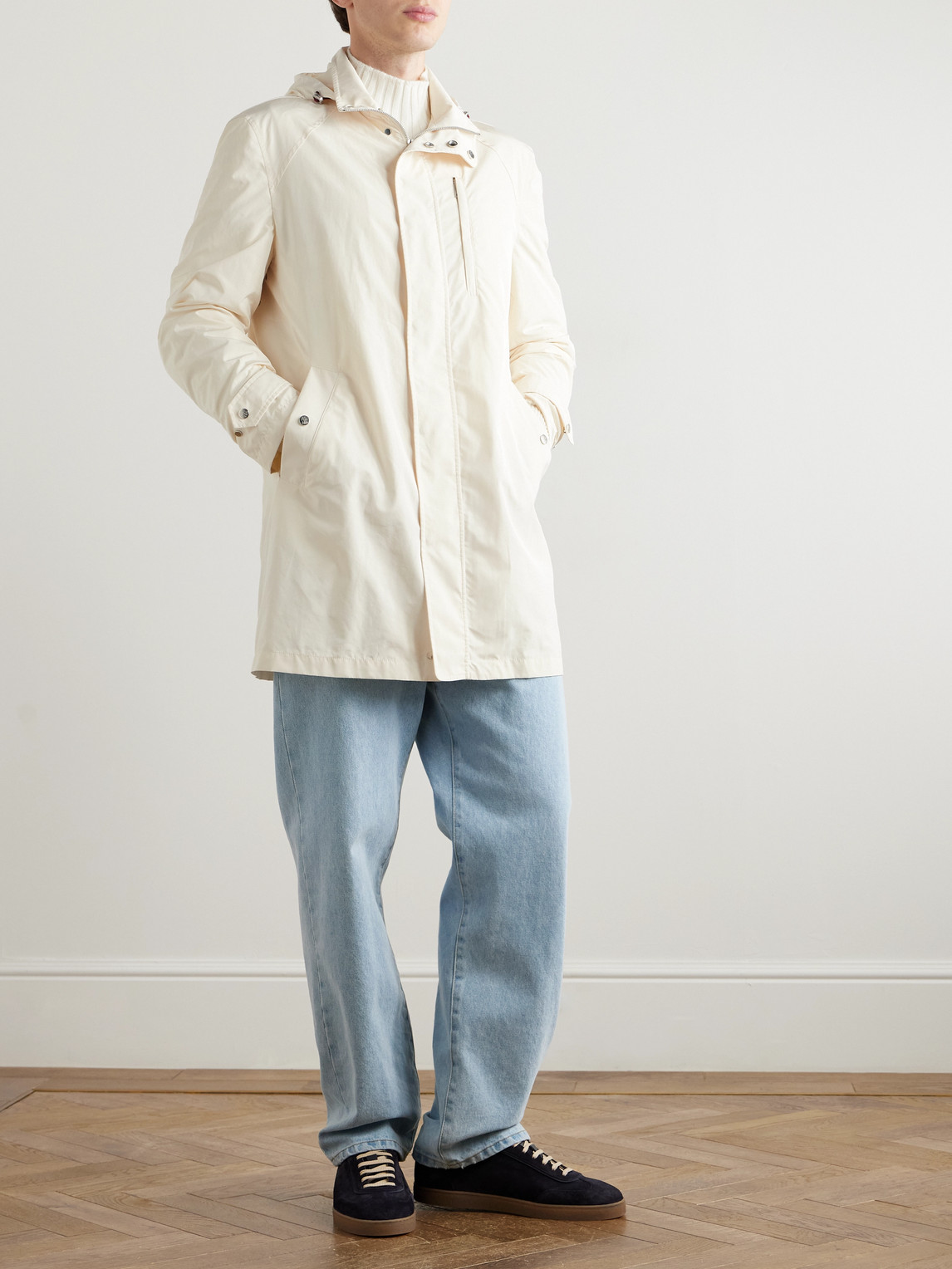Brunello Cucinelli Shell Hooded Coat