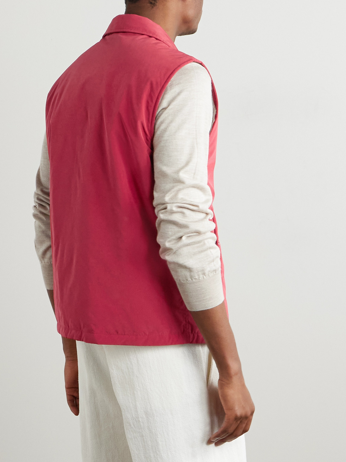 Brunello Cucinelli Padded Shell Gilet In Red