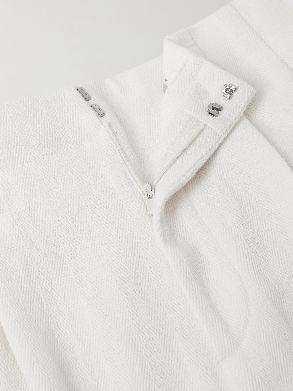 Brunello Cucinelli Straight-leg Pleated Cotton And Linen-blend Trousers