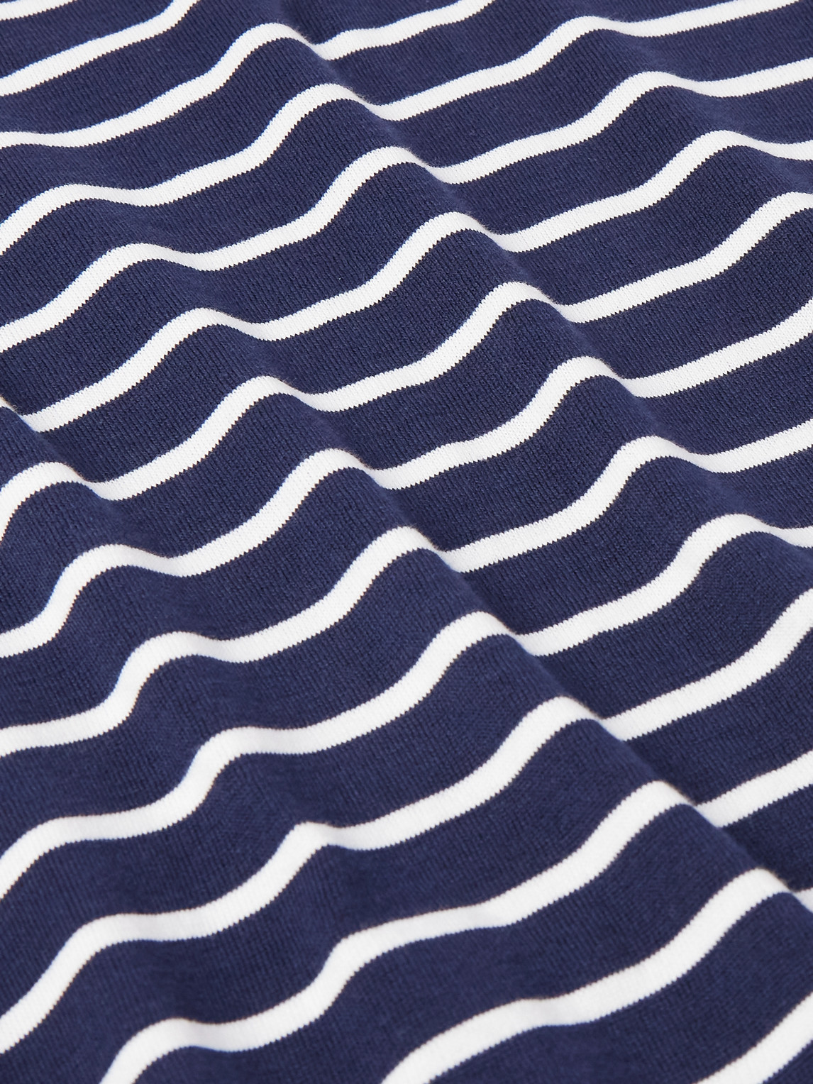 Brunello Cucinelli Slim-fit Striped Cotton T-shirt In Blue