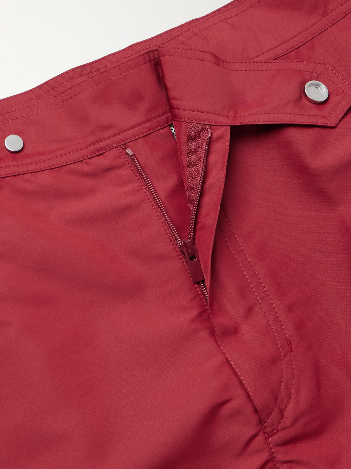 Brunello Cucinelli Straight-leg Mid-length Logo-print Swim Shorts In Red