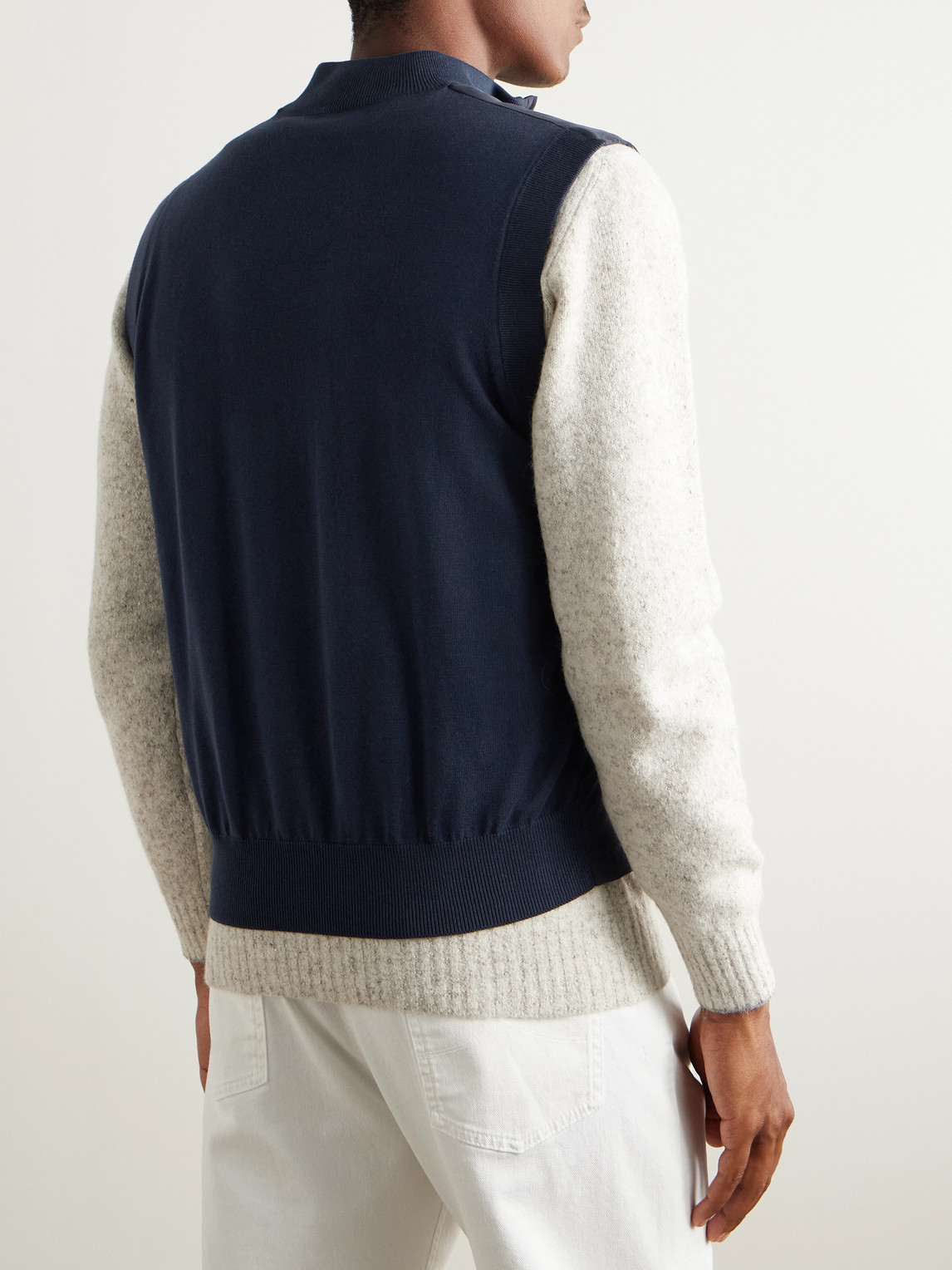 Brunello Cucinelli Shell Gilet In Blue