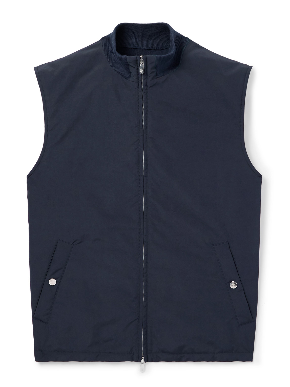 Brunello Cucinelli Shell Gilet In Blue