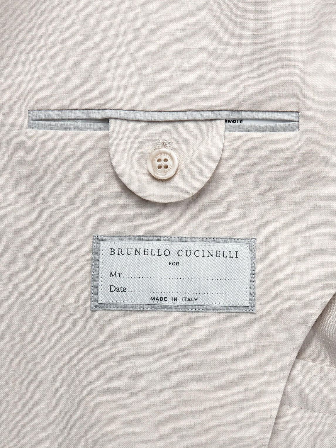 Brunello Cucinelli Linen Suit Jacket In Neutrals