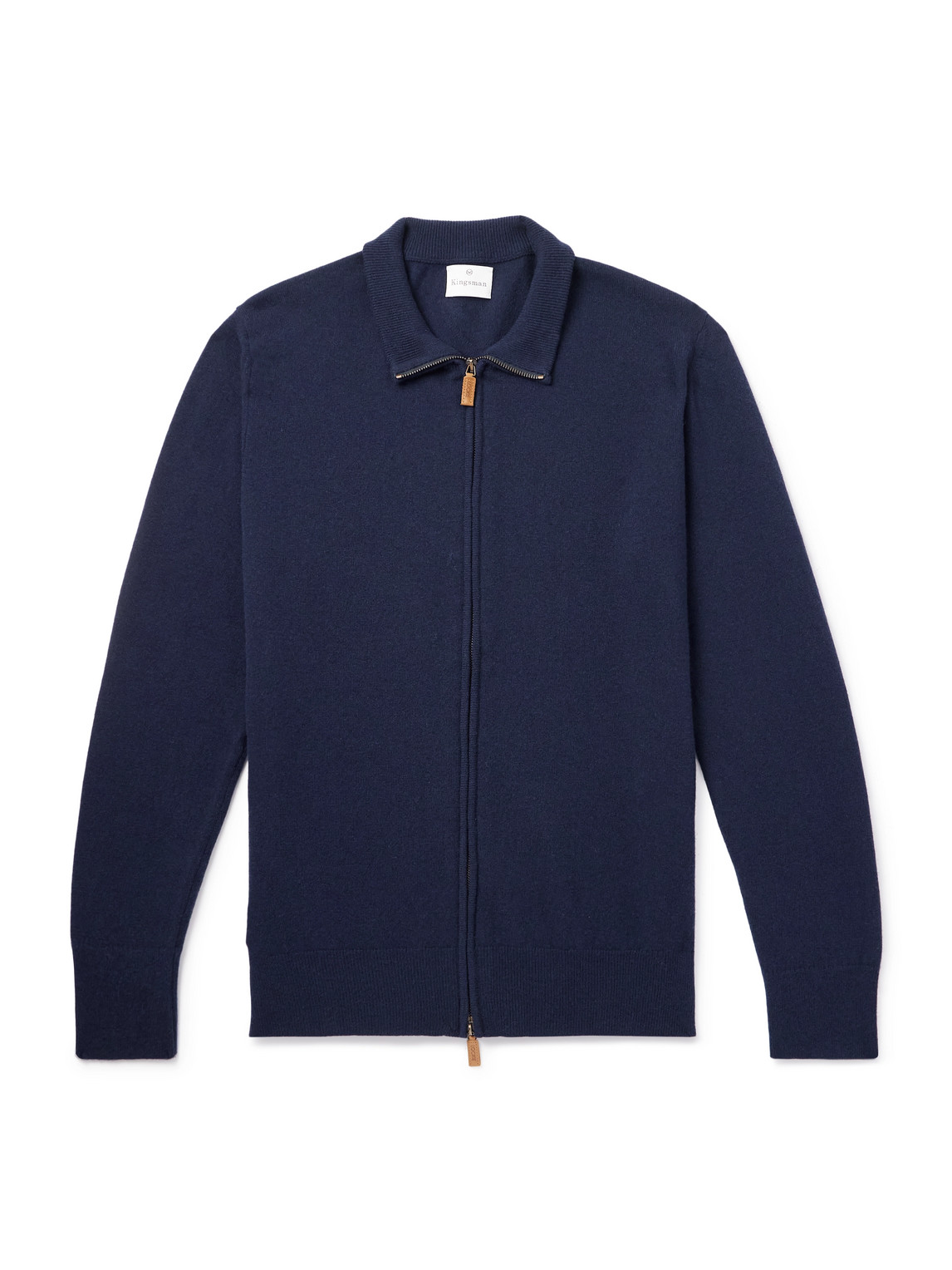 Kingsman William Lockie Slim-fit Merino Wool And Cashmere-blend Zip-up Cardigan