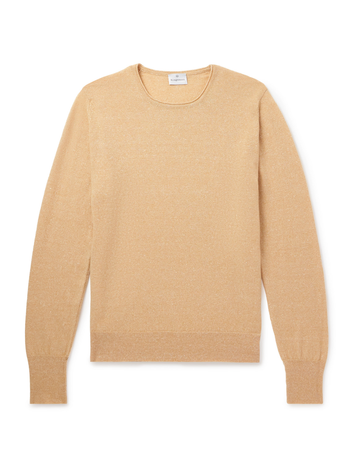 Kingsman Slim-fit Cashmere And Linen-blend Jumper