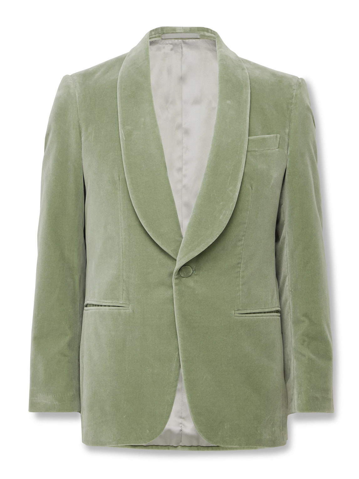 Kingsman Slim-fit Shawl-collar Cotton-velvet Tuxedo Jacket
