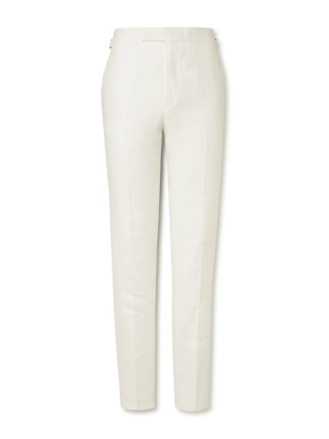 Kingsman Herringbone Linen-twill Tuxedo Trousers