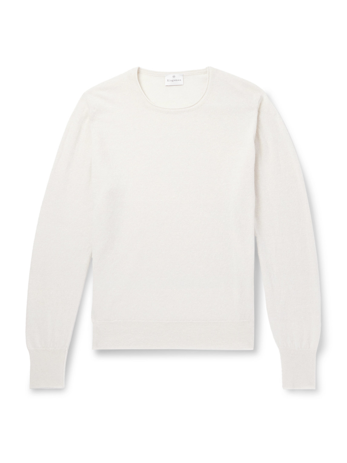 Kingsman Slim-fit Cashmere And Linen-blend Jumper