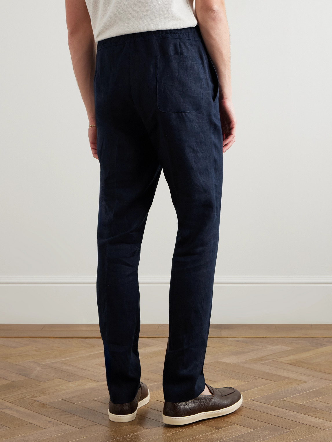Kingsman Straight-leg Linen Drawstring Trousers