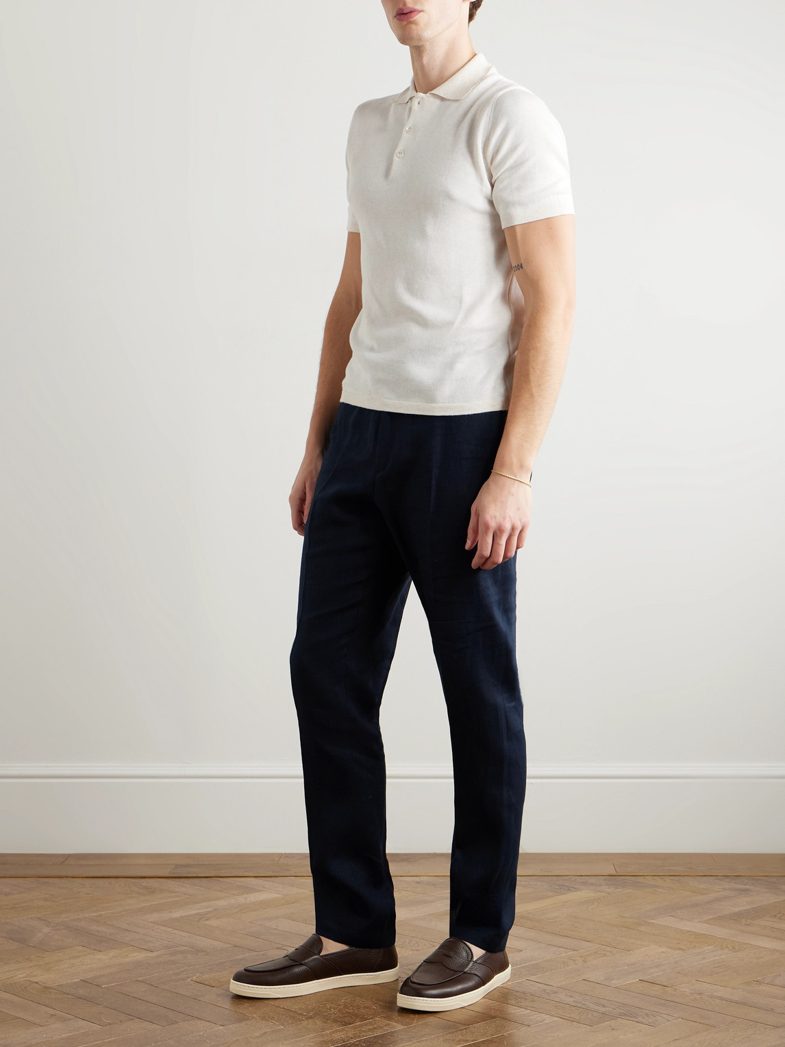 Kingsman Straight-leg Linen Drawstring Trousers