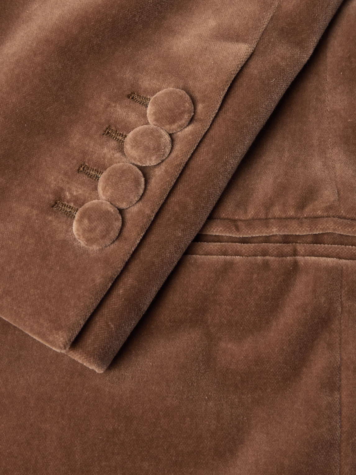 KINGSMAN SLIM-FIT SHAWL-COLLAR COTTON-VELVET TUXEDO JACKET