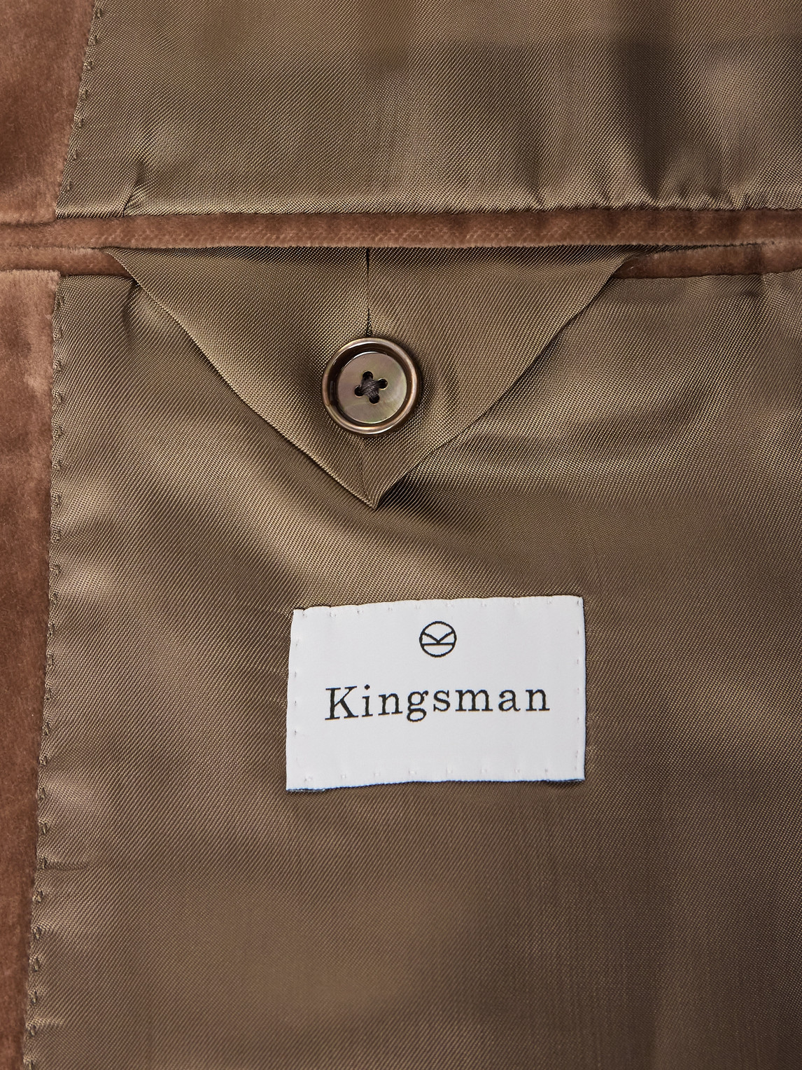 KINGSMAN SLIM-FIT SHAWL-COLLAR COTTON-VELVET TUXEDO JACKET