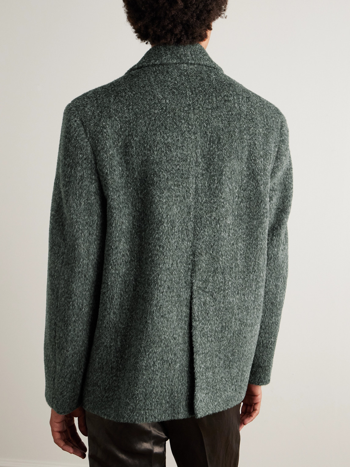 Séfr Argento Brushed-knit Blazer In Gray