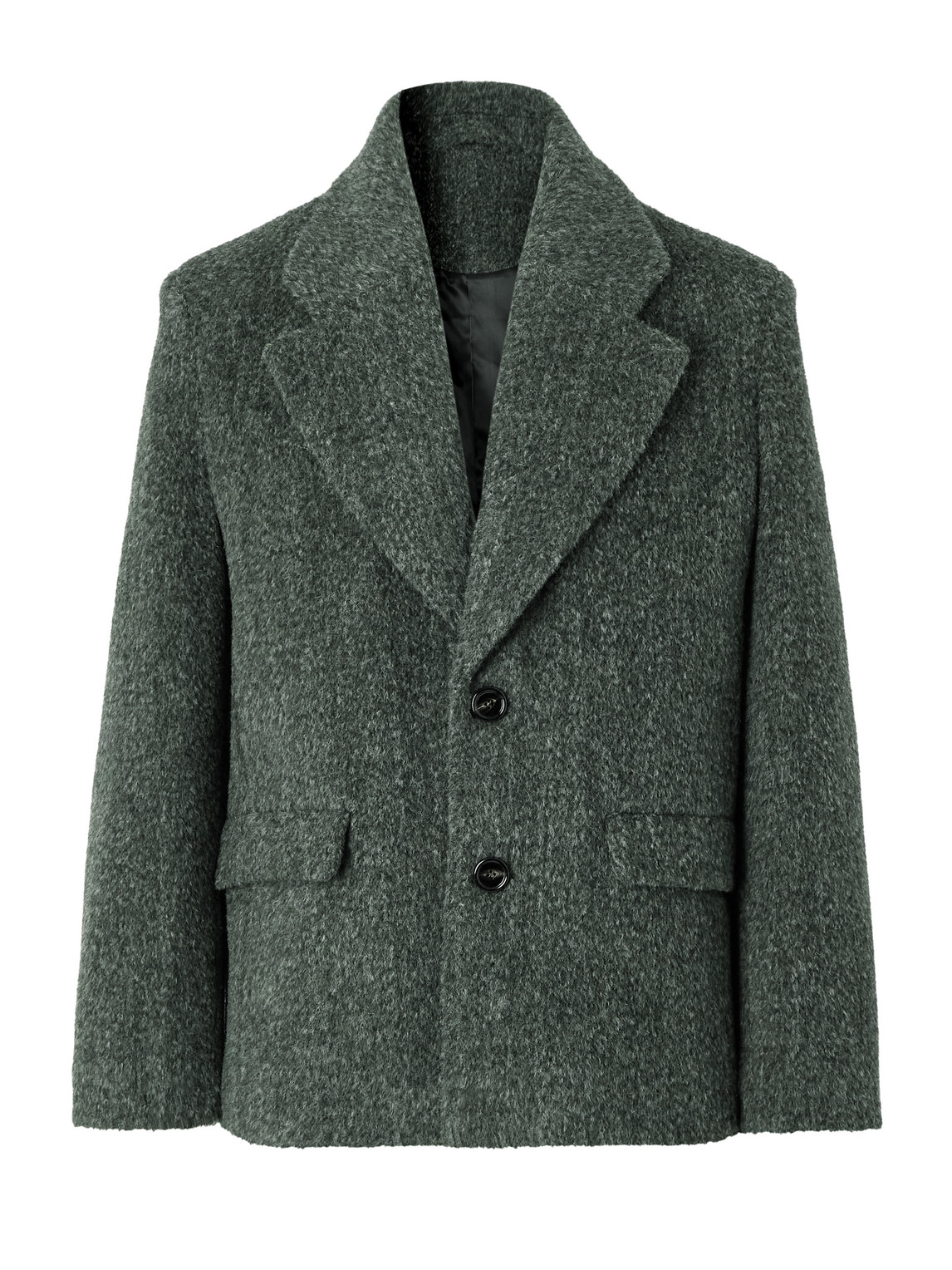 Séfr Argento Brushed-knit Blazer In Gray
