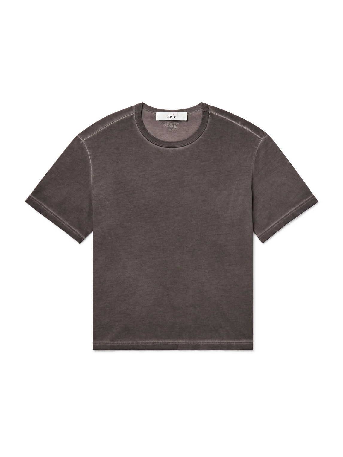 Séfr Mauro Organic Cotton-jersey T-shirt In Brown