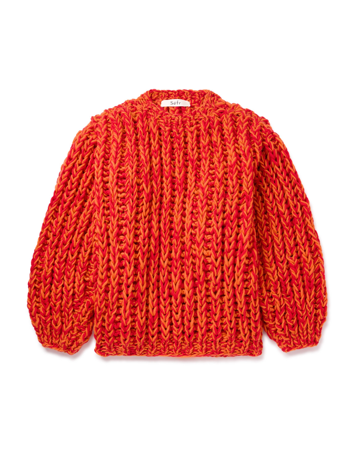 Séfr Sol Oversized Cable-knit Wool Sweater In Multi