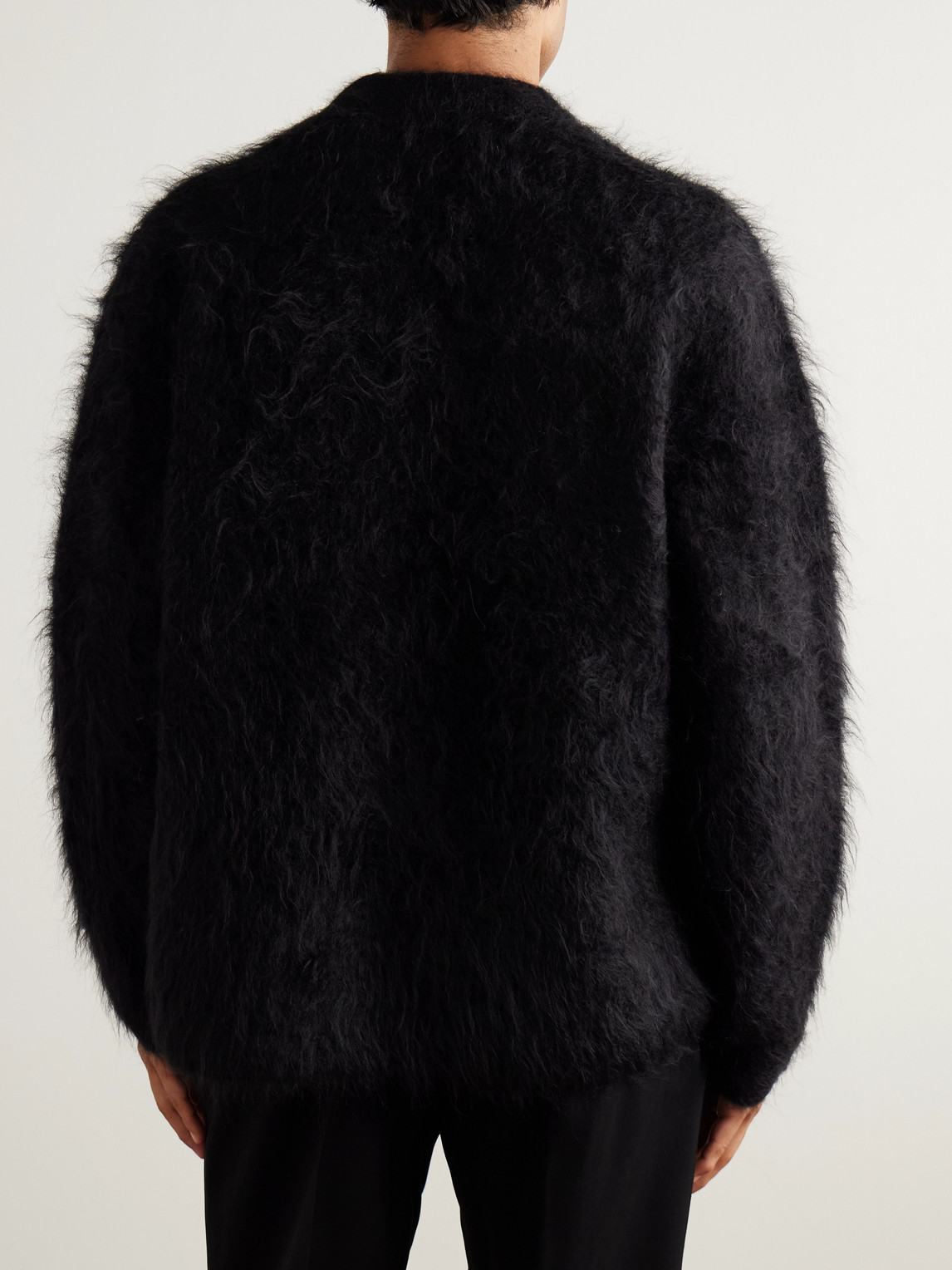 Séfr Haru Alpaca-blend Mock-neck Sweater In Black