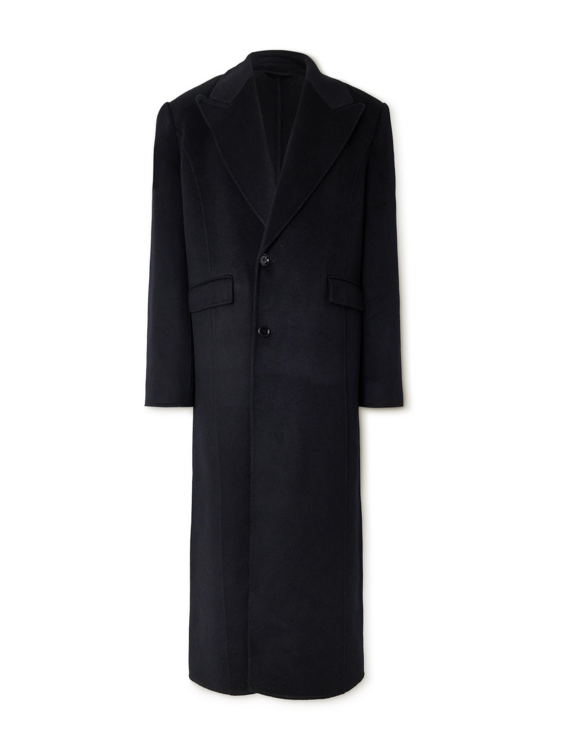 Séfr Tetsu Wool And Cashmere-blend Coat In Blue