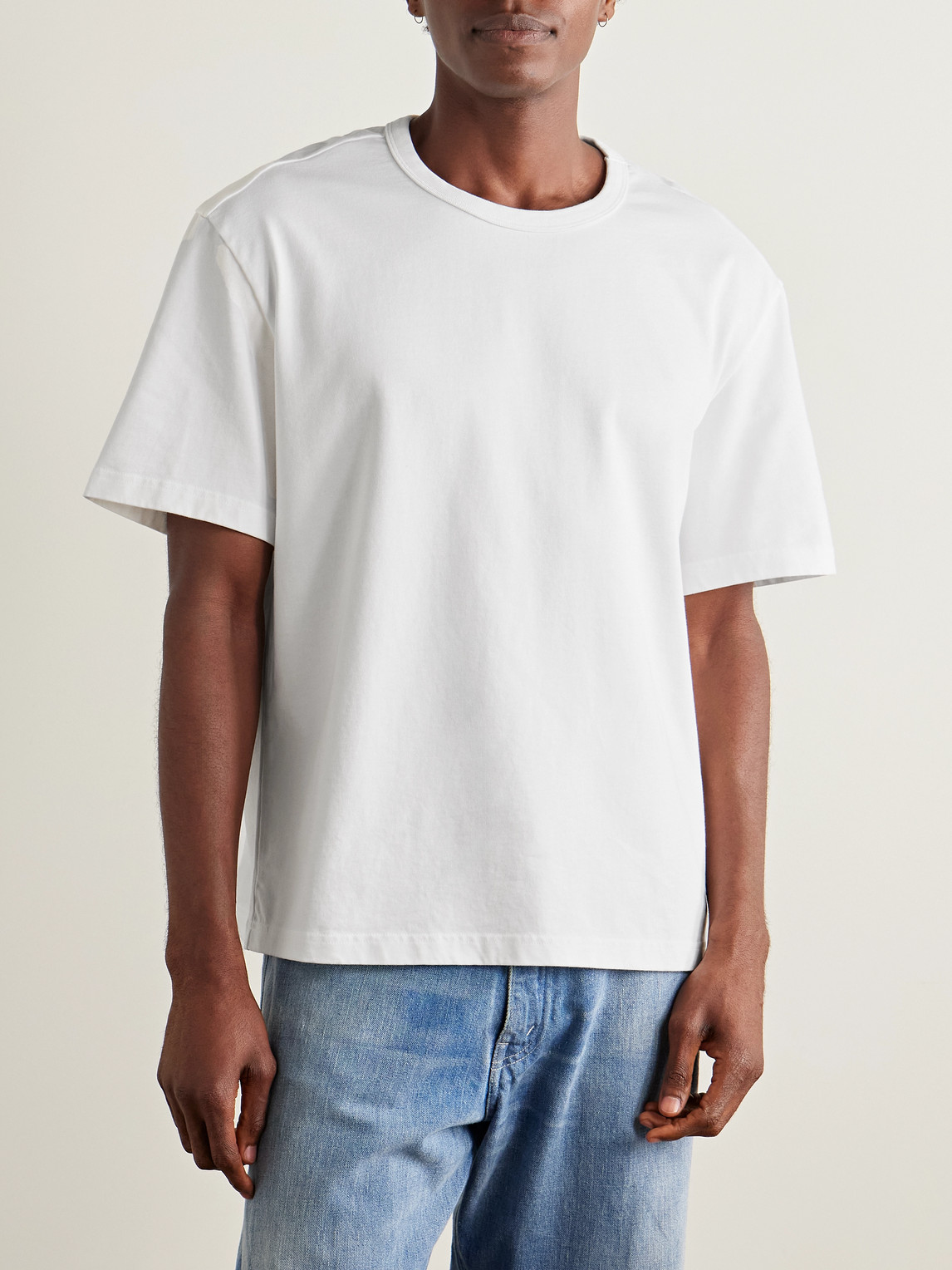 Séfr Mauro Organic Cotton-jersey T-shirt In White