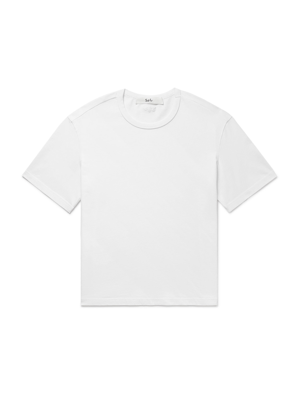 Séfr Mauro Organic Cotton-jersey T-shirt In White