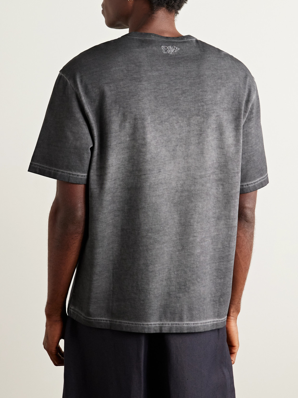 Séfr Mauro Organic Cotton-jersey T-shirt In Gray