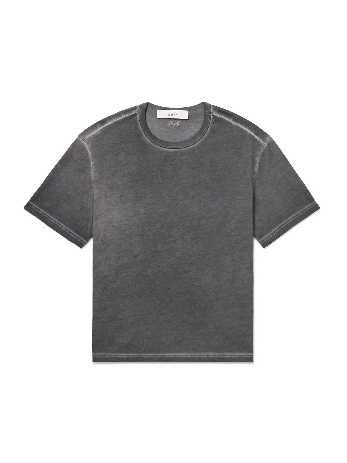Séfr Mauro Organic Cotton-jersey T-shirt In Gray