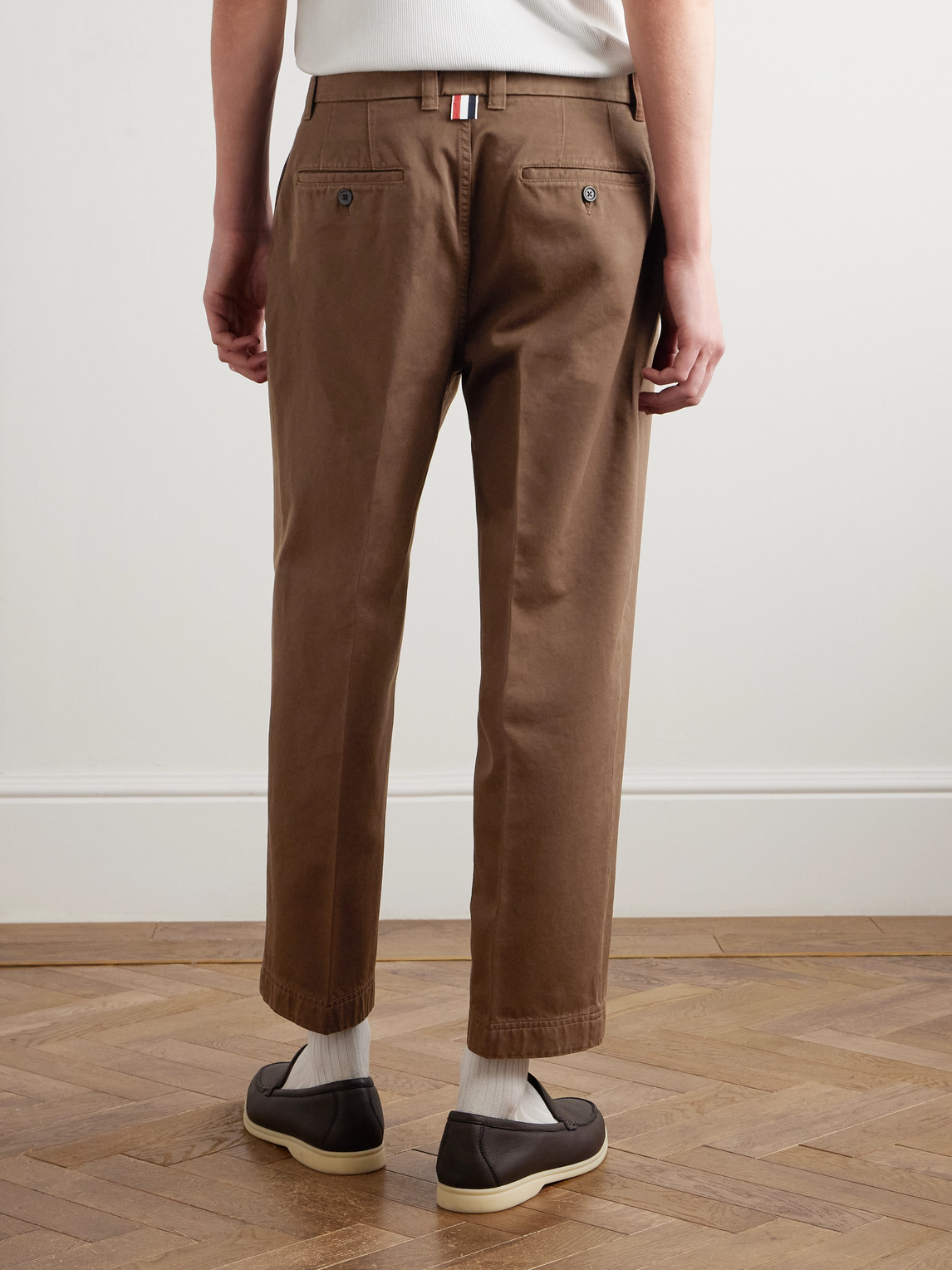 Thom Browne Utility Tapered Garment-dyed Cotton-twill Trousers