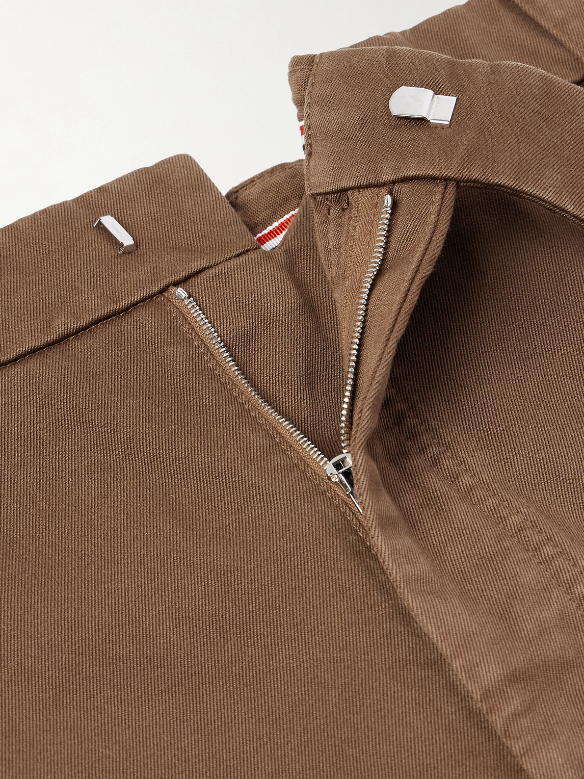 Thom Browne Utility Tapered Garment-dyed Cotton-twill Trousers