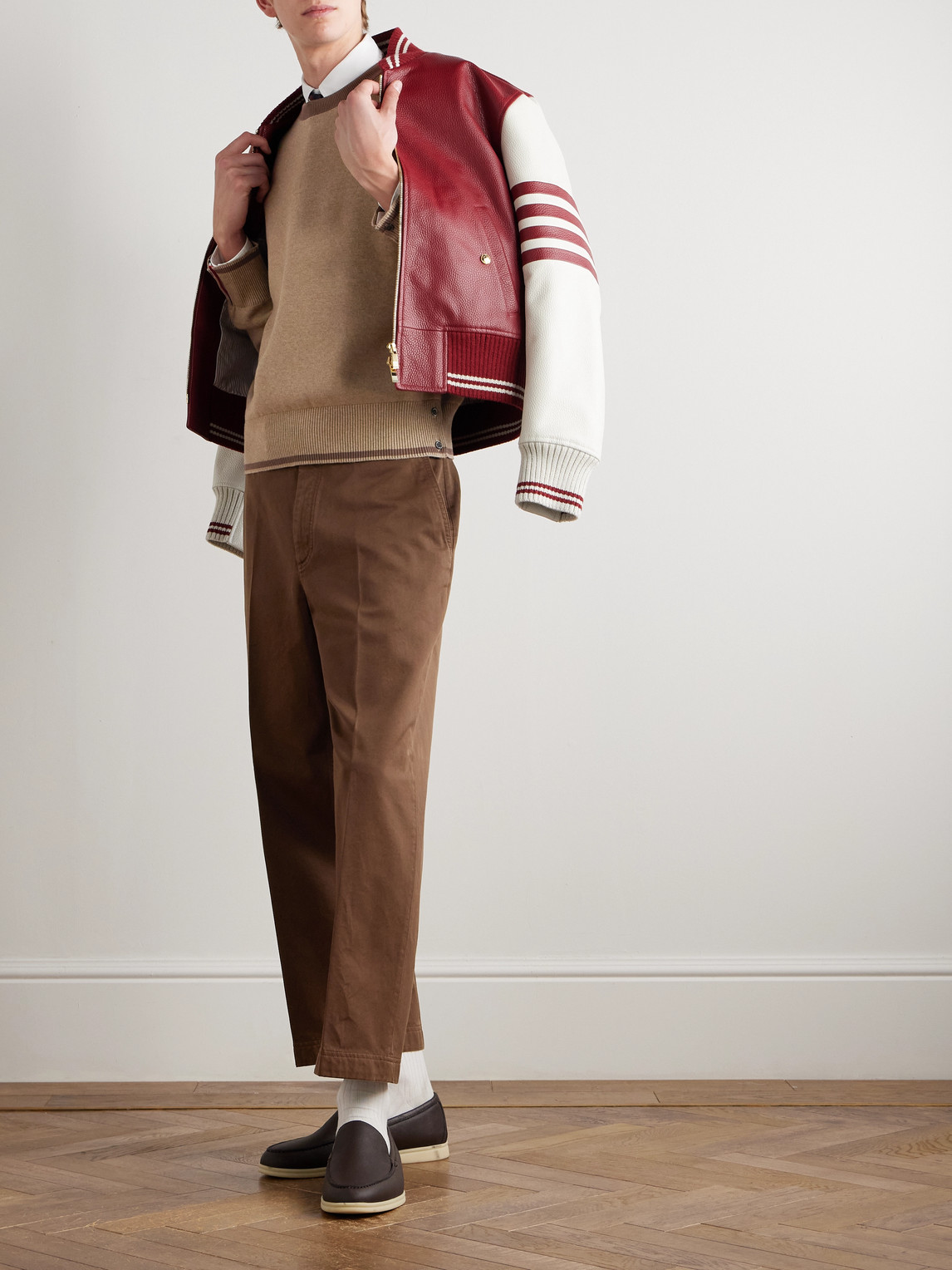 Thom Browne Utility Tapered Garment-dyed Cotton-twill Trousers