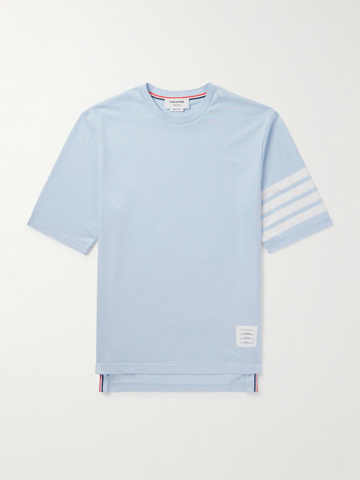 Logo-Appliquéd Striped Cotton-Jersey T-Shirt