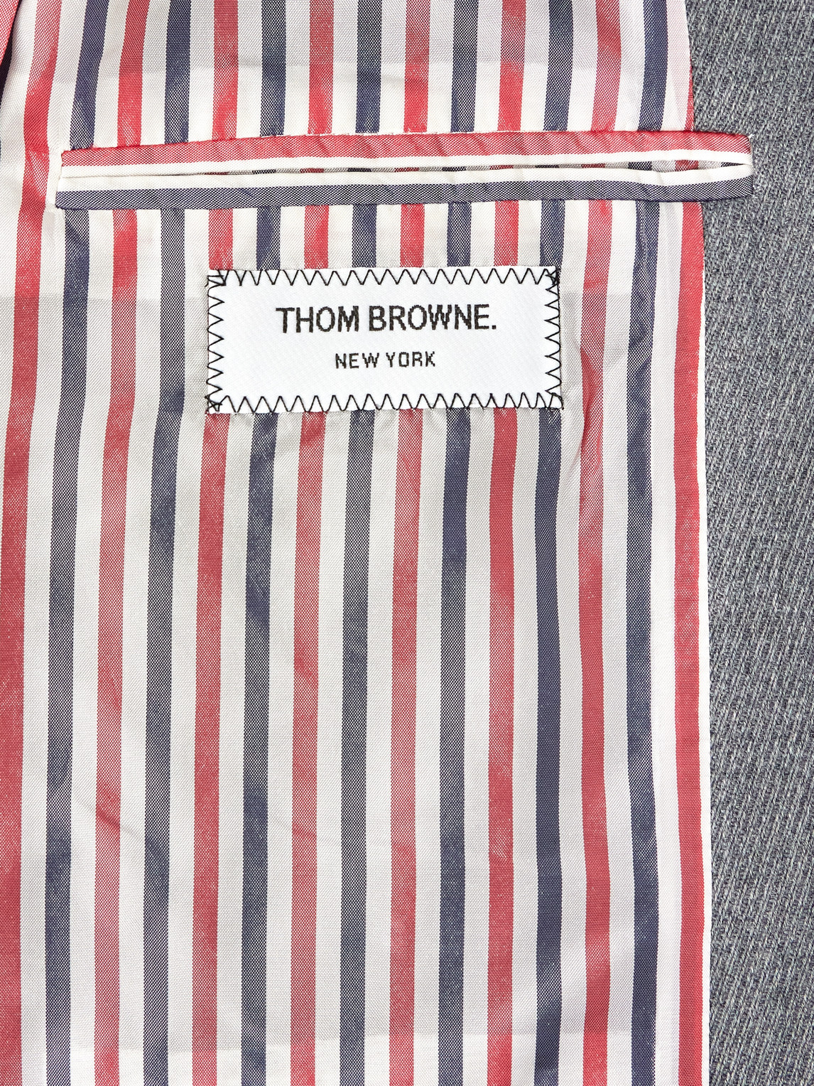Thom Browne Unstructured Embroidered Twill Jacket In Gray