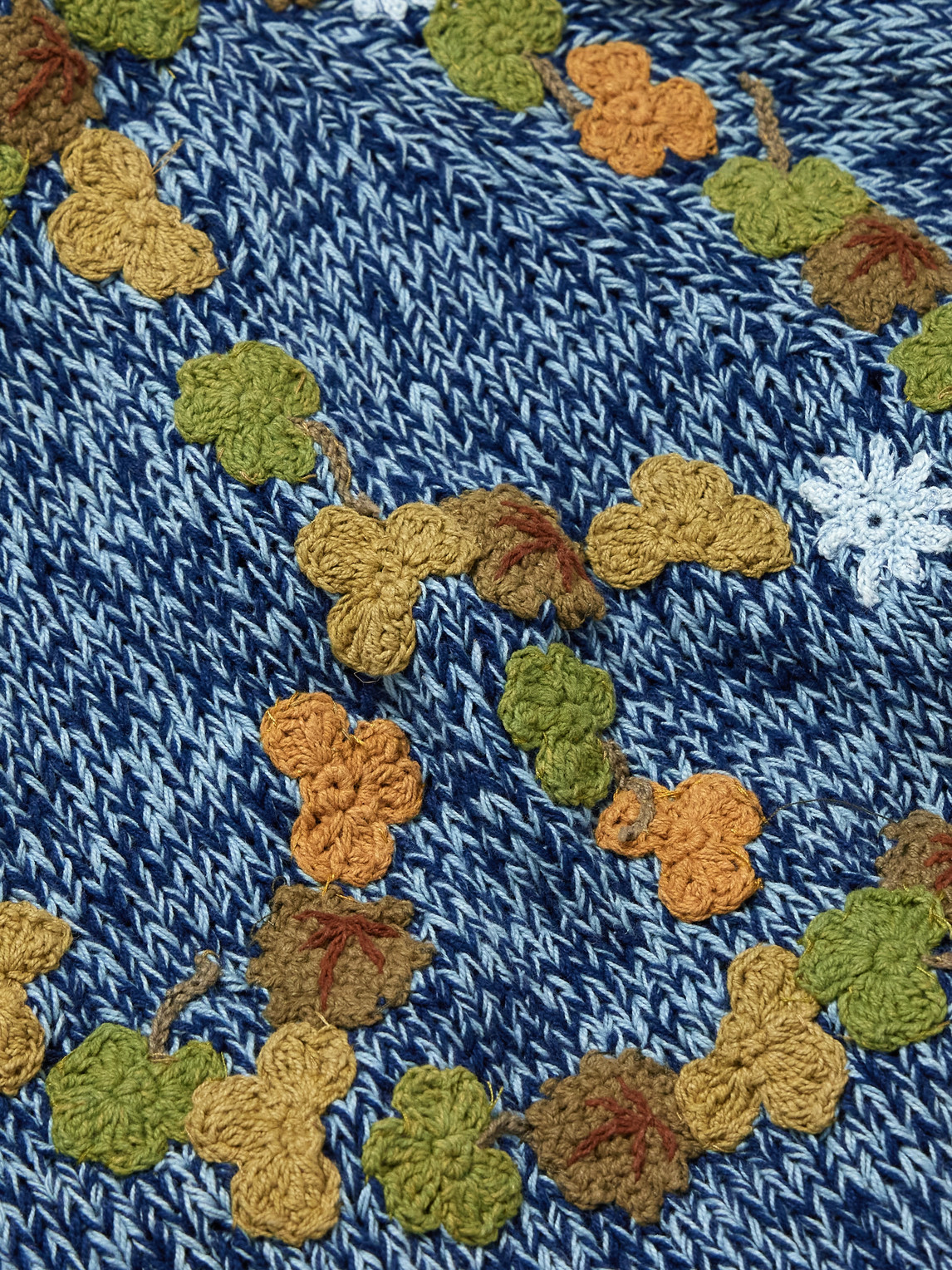  Story Mfg. - Bulb Appliquéd Organic Cotton Sweater - Men - Blue - S 