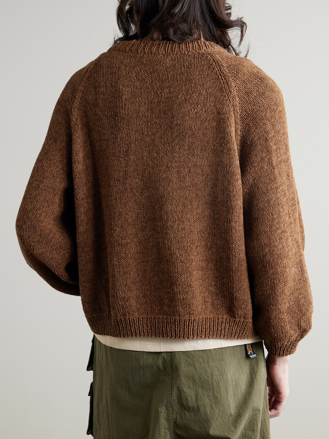  Story Mfg. - Bulb Appliquéd Organic Cotton Sweater - Men - Brown - S 