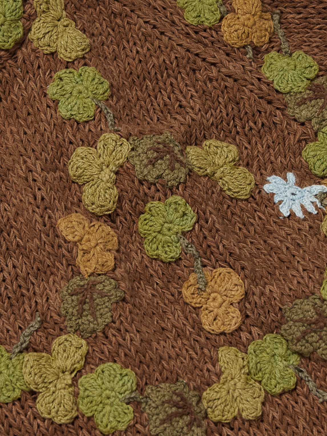  Story Mfg. - Bulb Appliquéd Organic Cotton Sweater - Men - Brown - S 