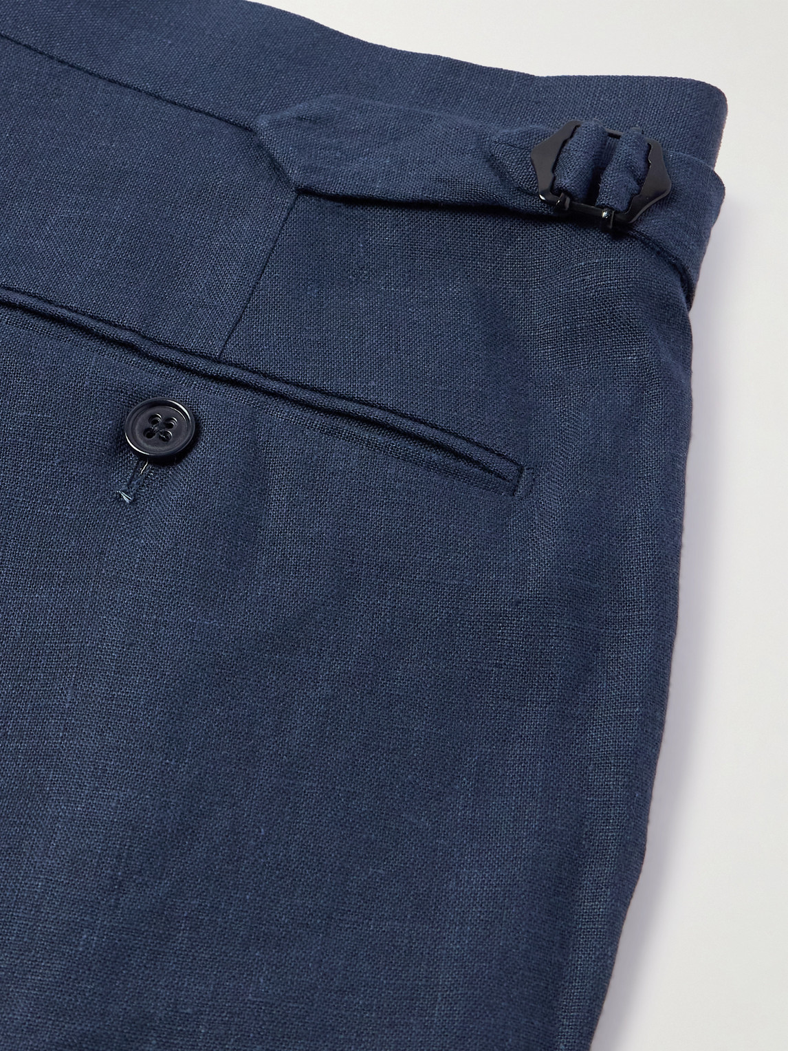 Ralph Lauren Linen Suit Trousers In Blue