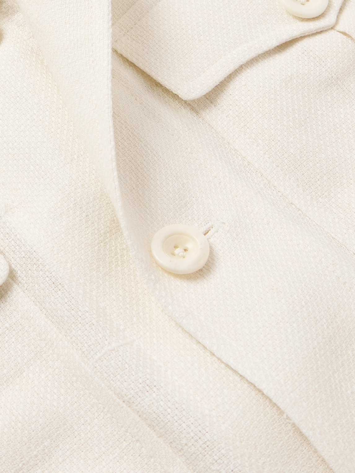 Ralph Lauren Linen, Cotton And Silk-blend Overshirt In Neutrals