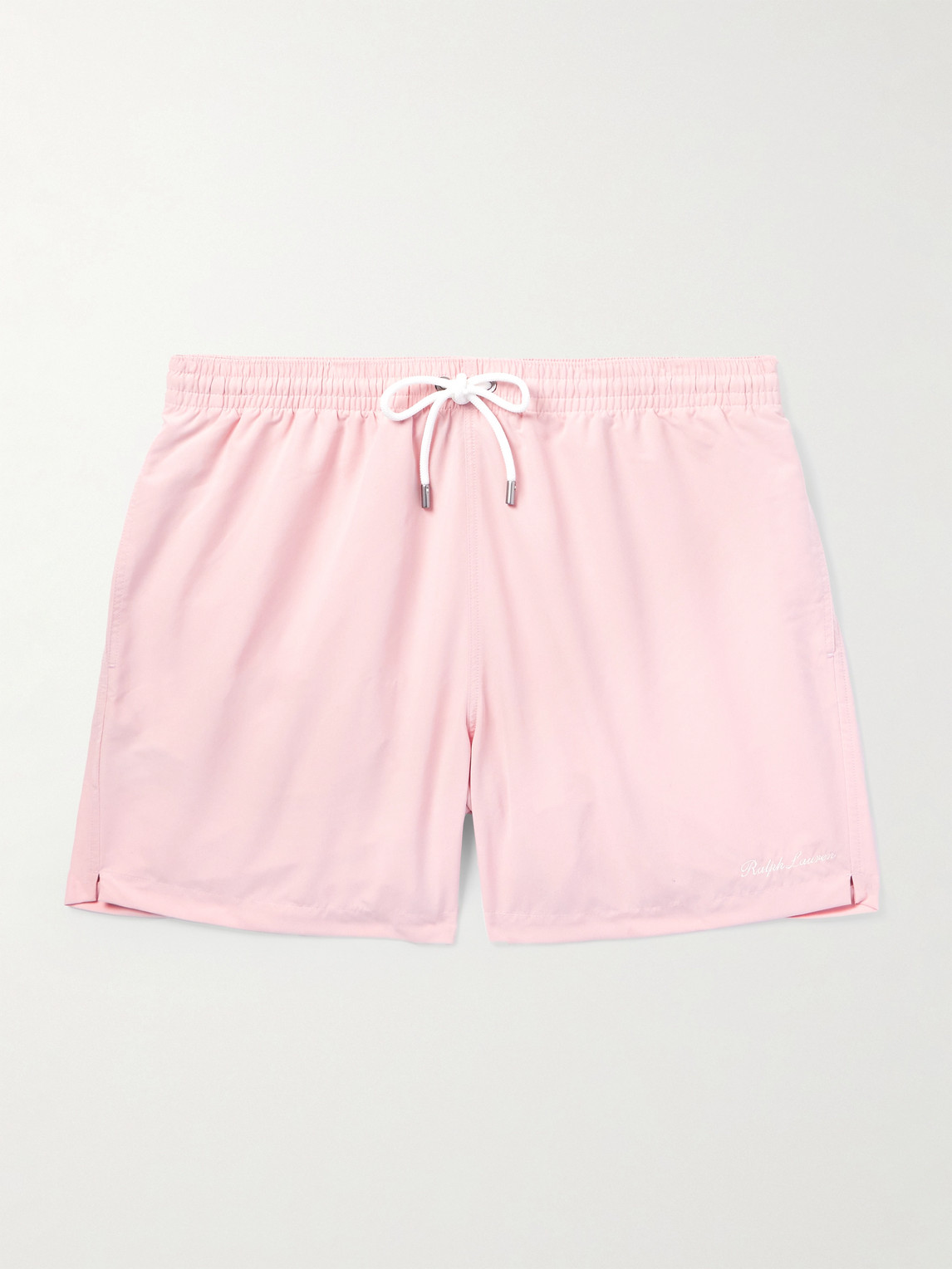 Ralph Lauren Purple Label traight-Leg Mid-Length Logo-Embroidered wim horts - Men