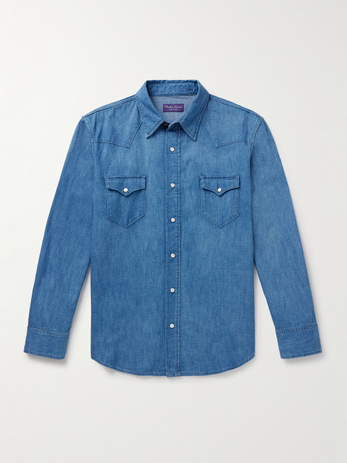 Ralph Lauren Purple Label Cotton and Linen-Blend Chambray hirt - Men