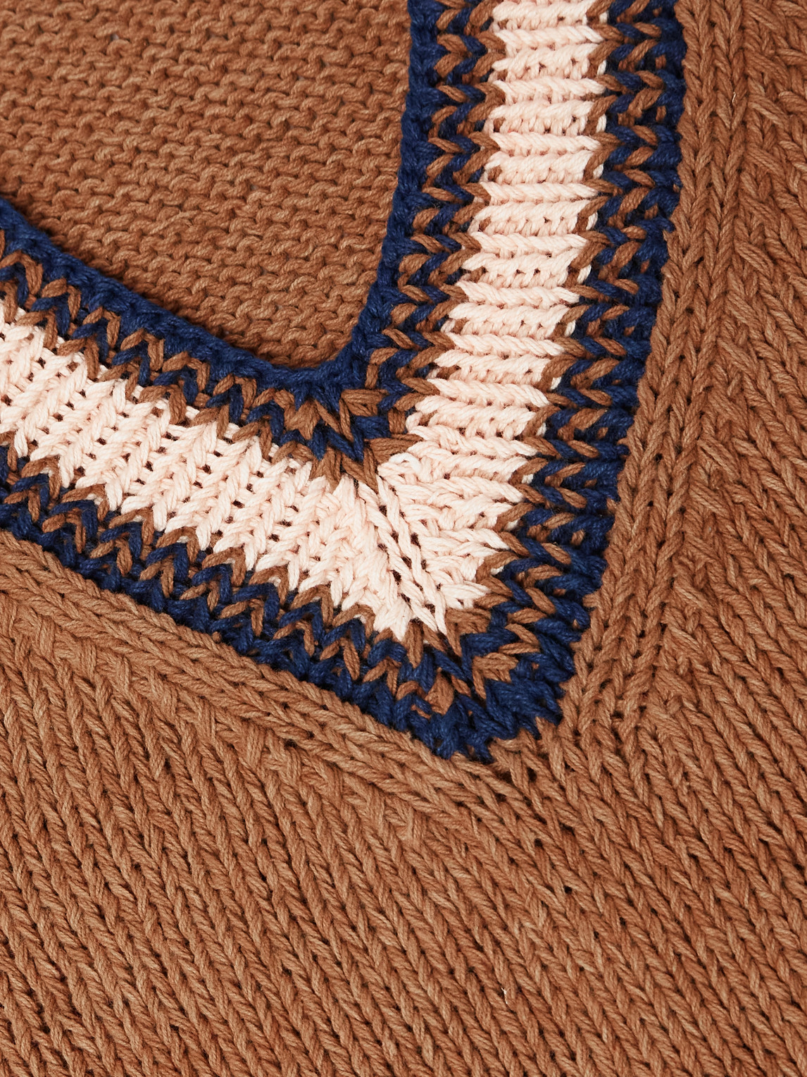 Story Mfg. Striped Organic Cotton Sweater Vest In Brown