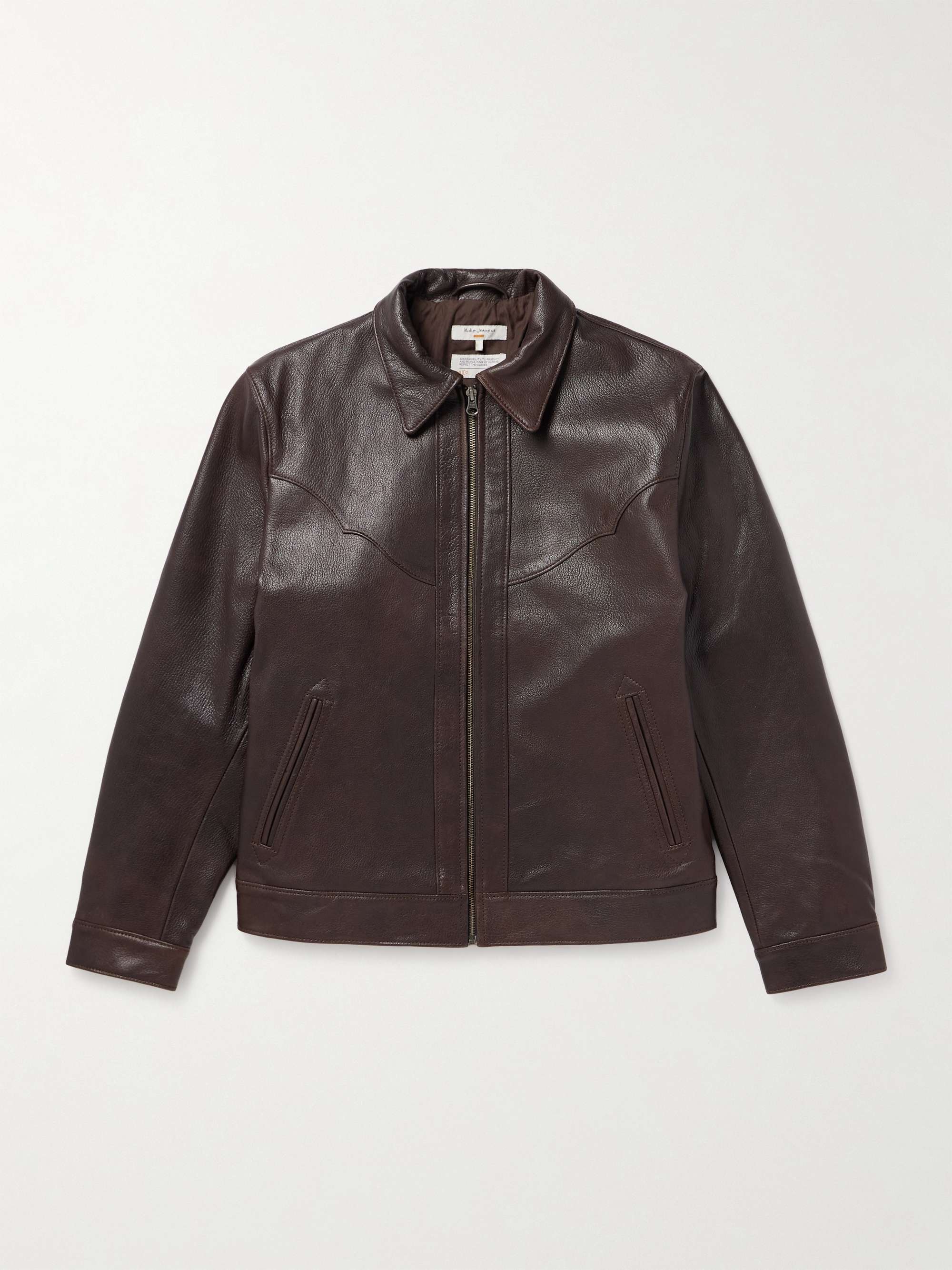 Nudie Jeans レザージャケット　M NUDIE JEANS Joppe Full-Grain Leather Western Jacket for Men