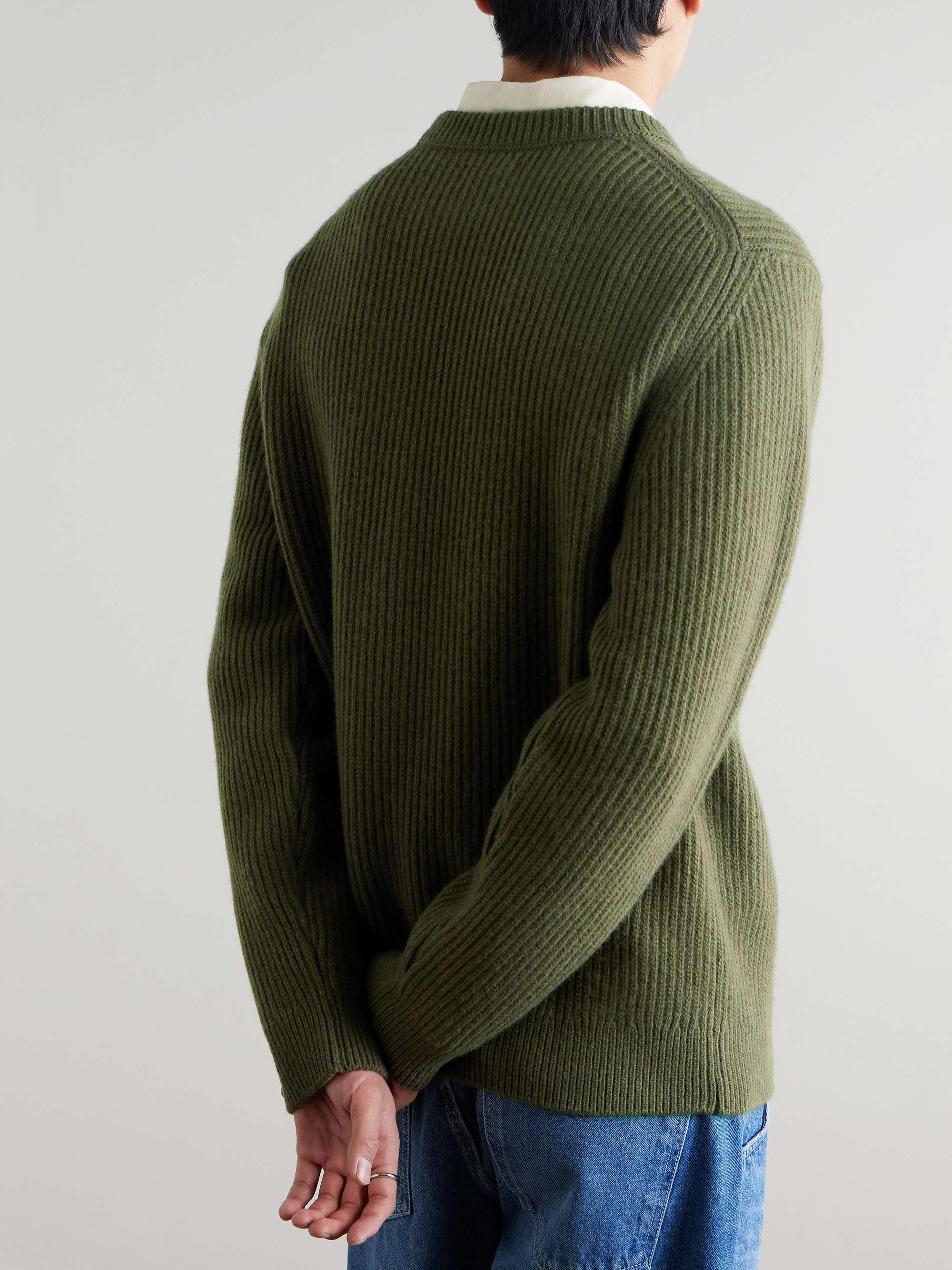 NUDIE JEANS August Ribbed Wool Sweater
