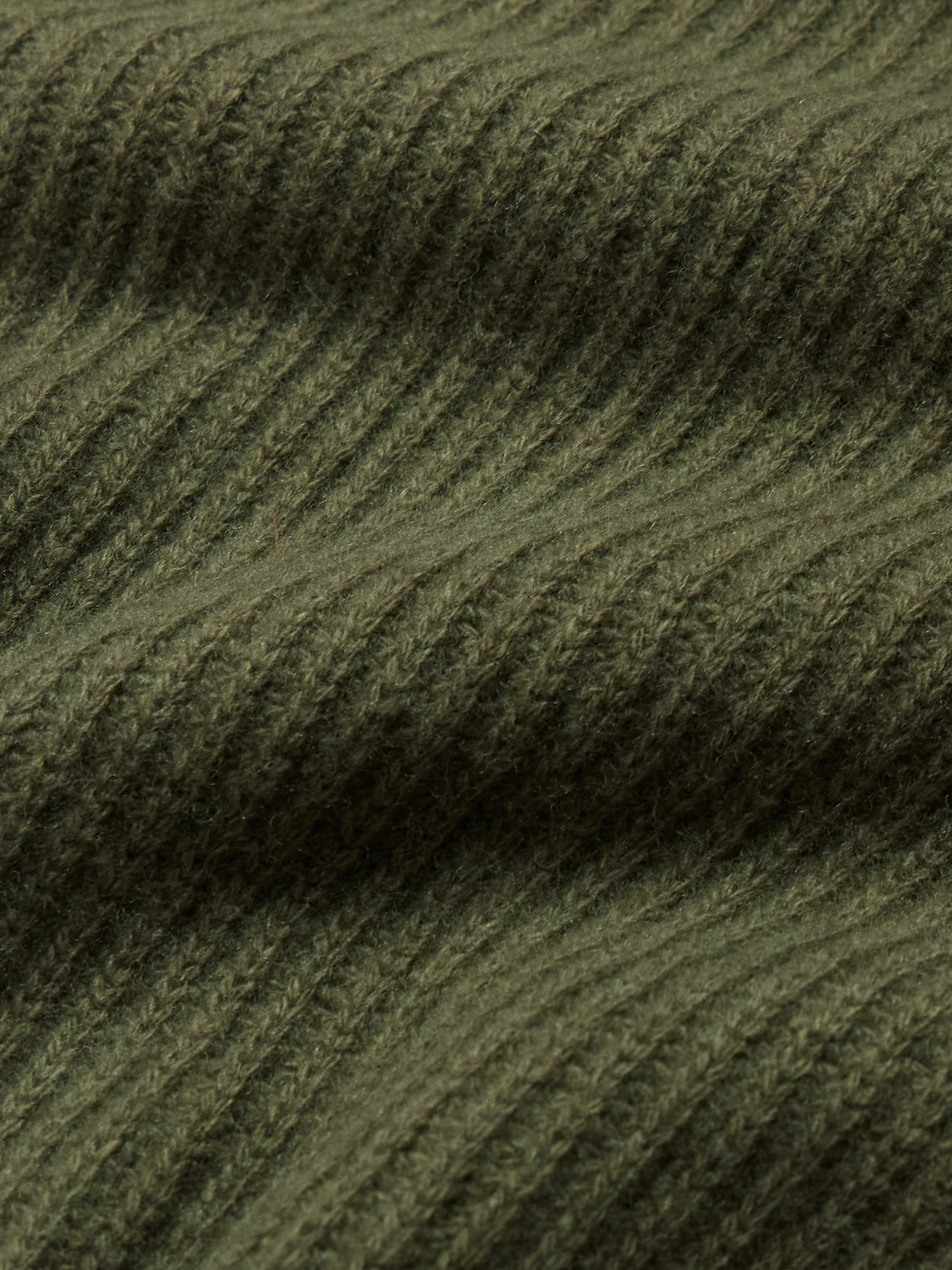 Nudie Jeans August Ribbed Wool Sweater In Green