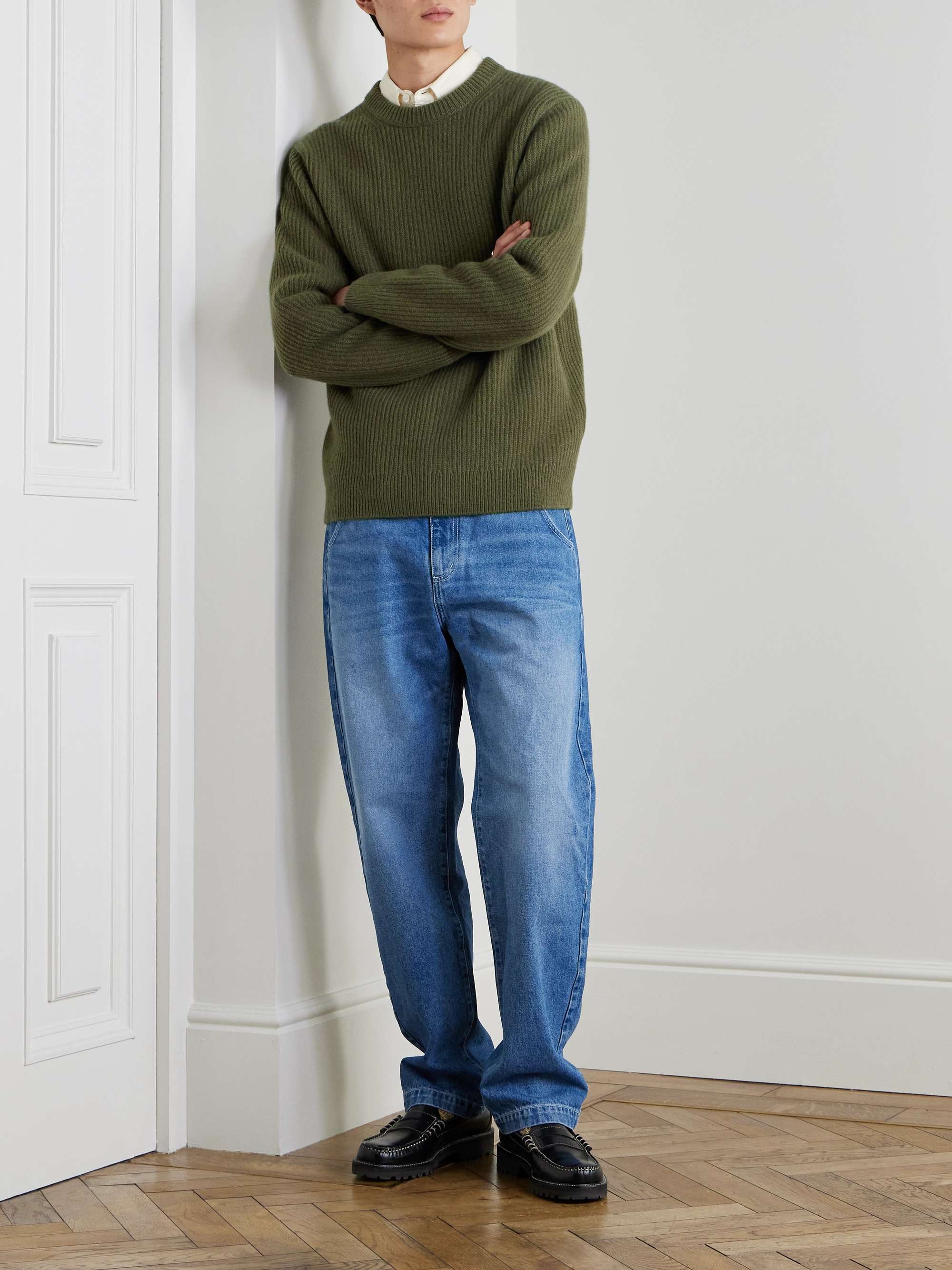 NUDIE JEANS August Ribbed Wool Sweater
