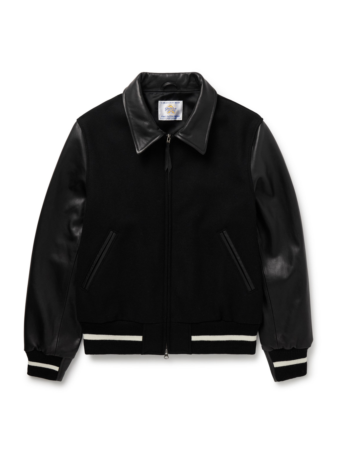Leather and Wool-Blend Felt Varsity Jacket