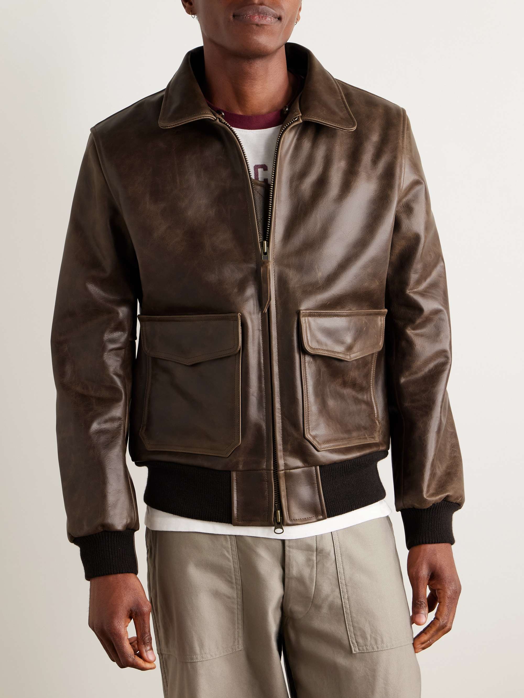 GOLDEN BEAR The Carter Shearling Bomber Jacket