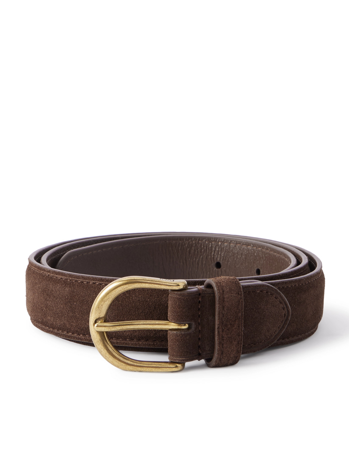 Polo Ralph Lauren 3cm Suede Belt In Brown