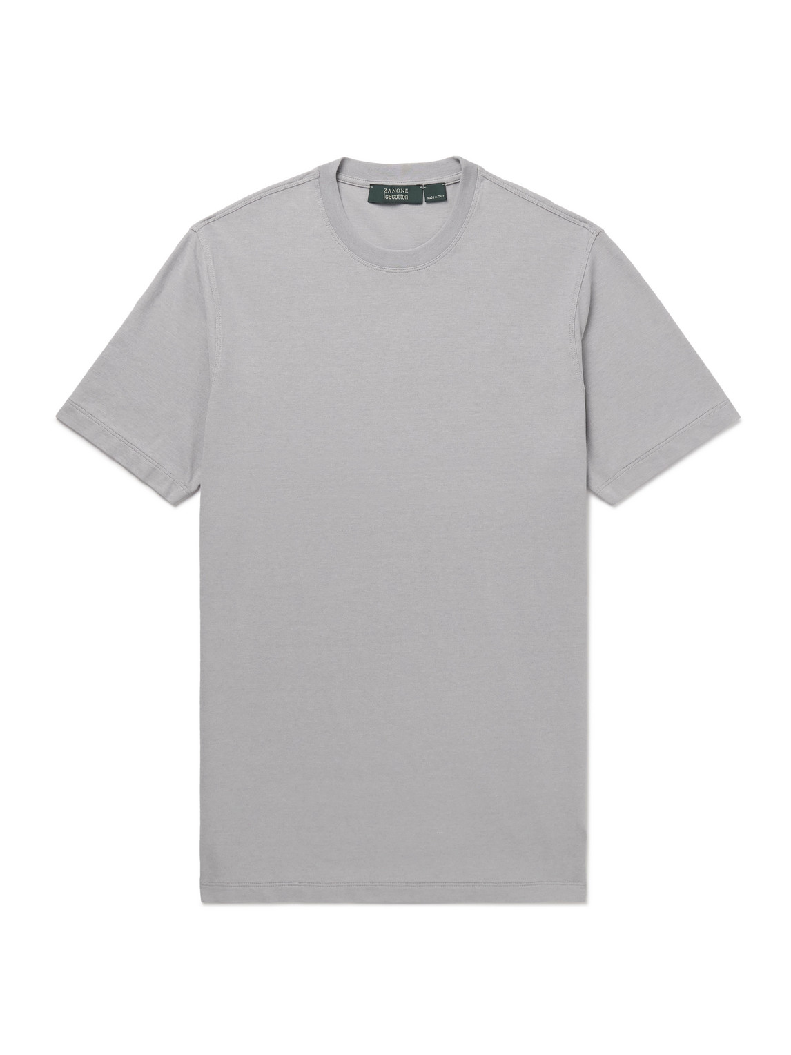 Incotex Slim-fit Icecotton T-shirt In Gray